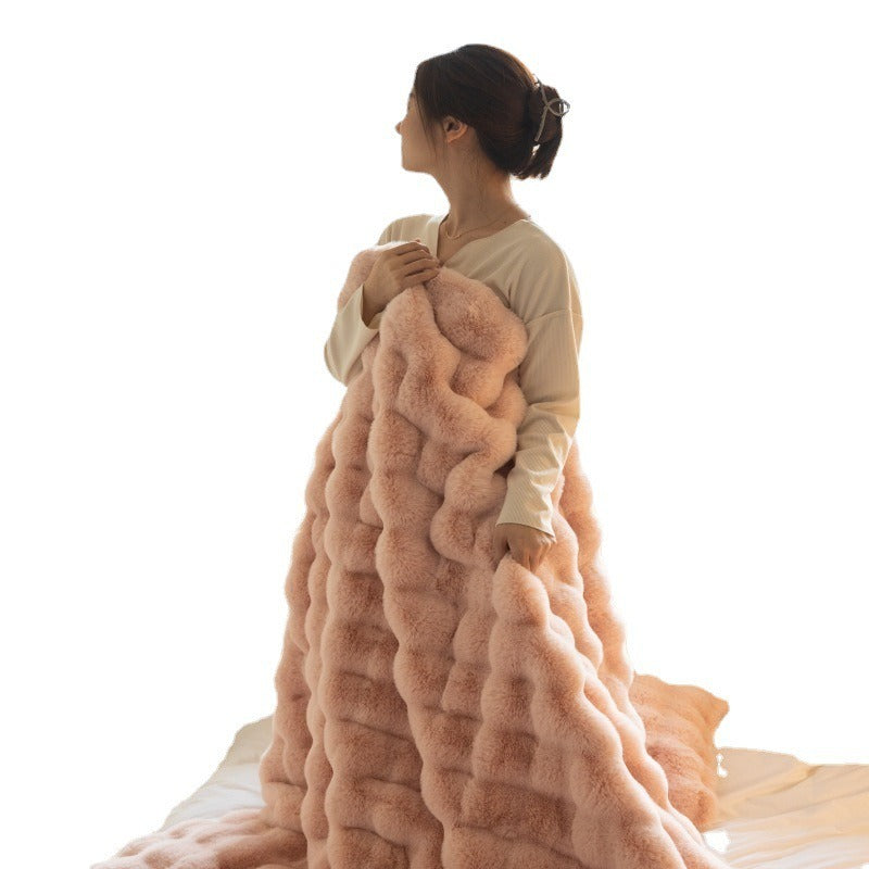 Double sided thickened office nap blanket sofa cover blanket