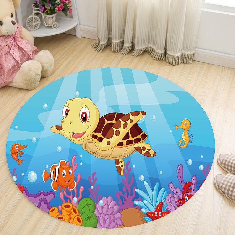 Round Plush Living Room Carpet | Soft Floor Rug