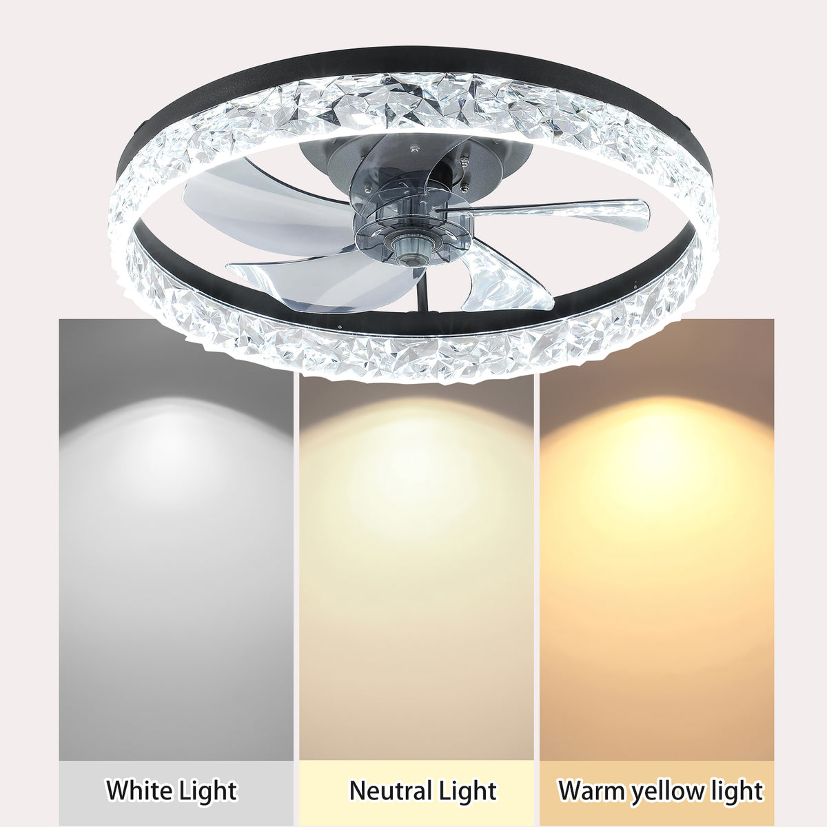 Dimmable LED Ceiling Fan with Lights