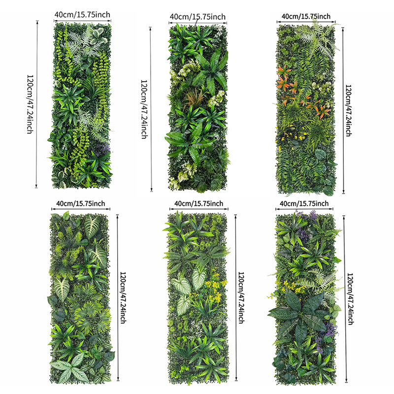 40×120cm Artificial Green Wall Panel – Faux Plant Grass Mat for Door, Background Wall, Party &amp; Home Decor