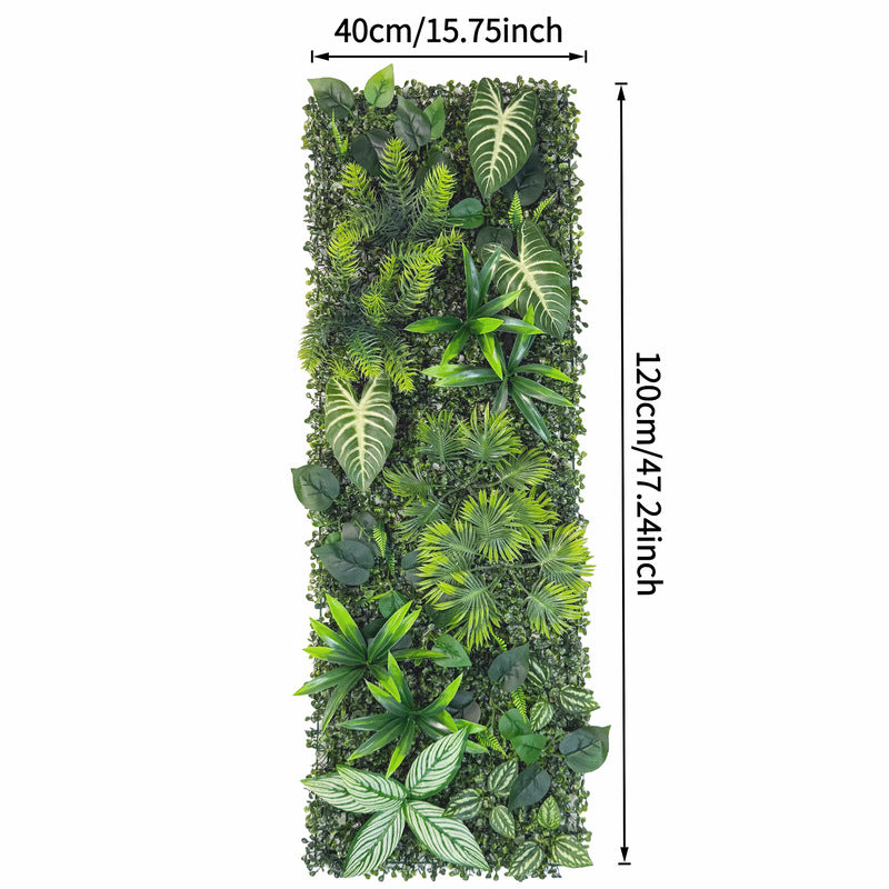 40×120cm Artificial Green Wall Panel – Faux Plant Grass Mat for Door, Background Wall, Party &amp; Home Decor