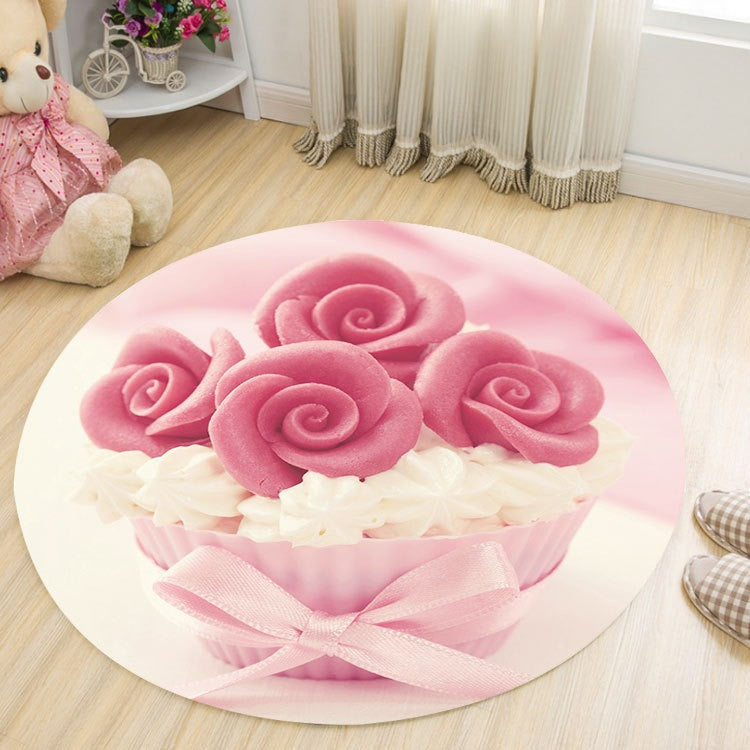 Round Plush Living Room Carpet | Soft Floor Rug