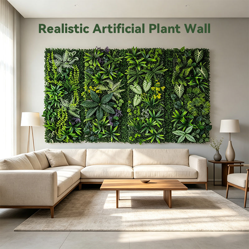 40×120cm Artificial Green Wall Panel – Faux Plant Grass Mat for Door, Background Wall, Party &amp; Home Decor