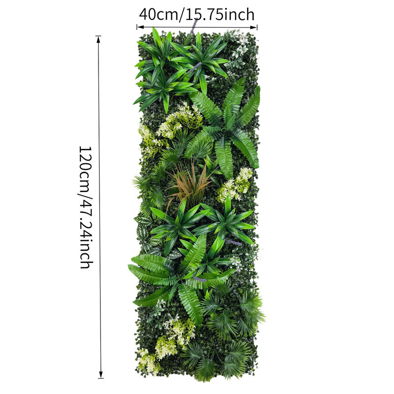 40×120cm Artificial Green Wall Panel – Faux Plant Grass Mat for Door, Background Wall, Party &amp; Home Decor