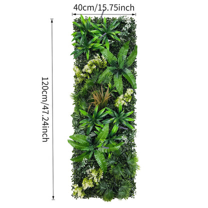 40×120cm Artificial Green Wall Panel – Faux Plant Grass Mat for Door, Background Wall, Party &amp; Home Decor