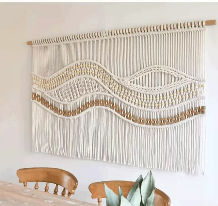 Woven tapestry wall décor for living room or sofa