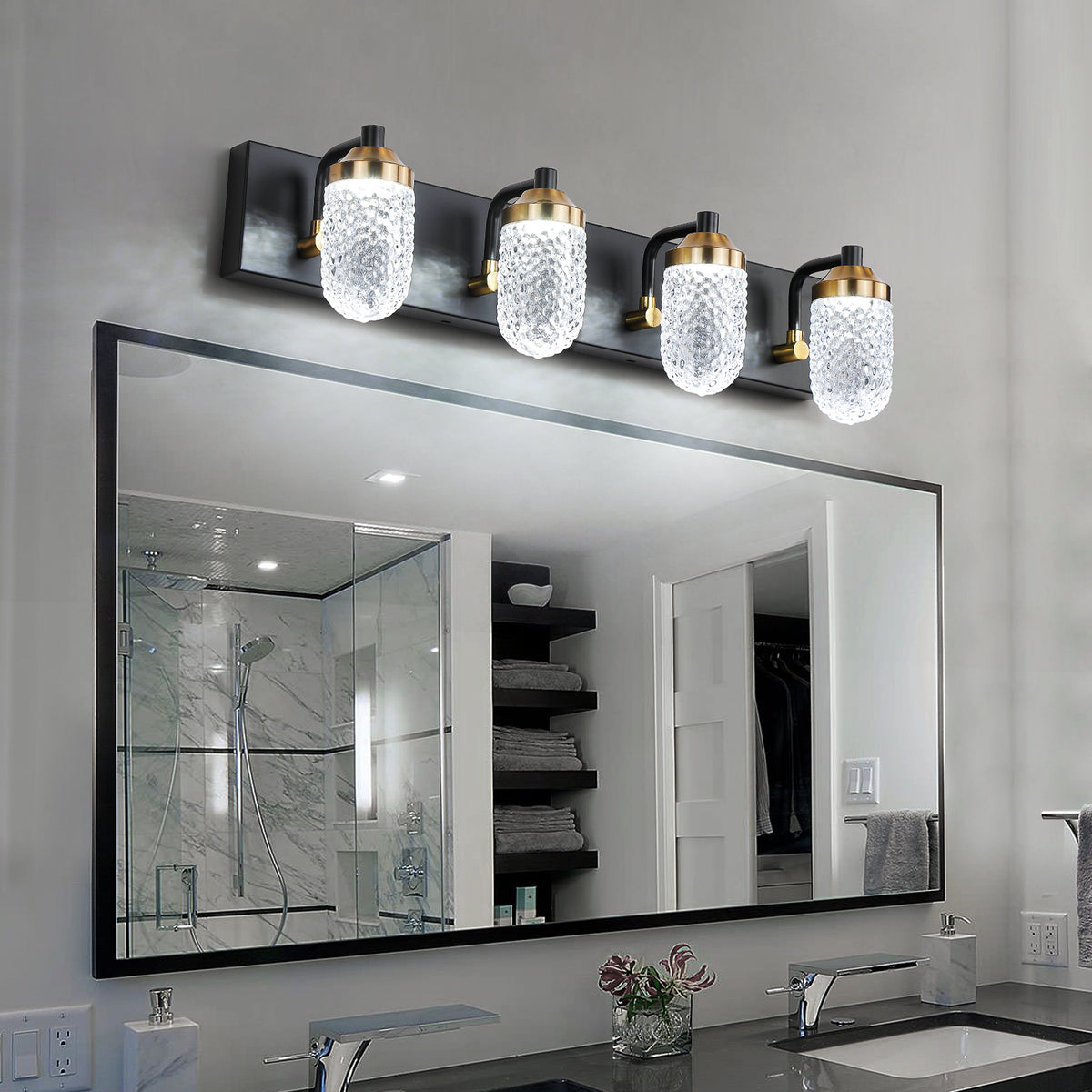 4-Bulb LED Vanity Light for Bathroom
