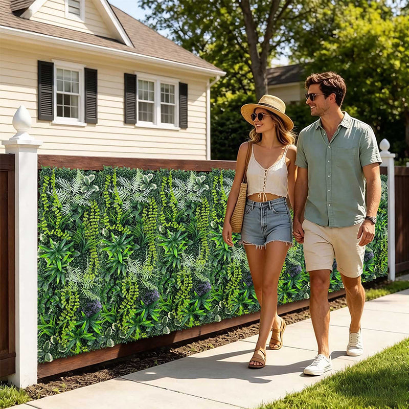 40×120cm Artificial Green Wall Panel – Faux Plant Grass Mat for Door, Background Wall, Party &amp; Home Decor