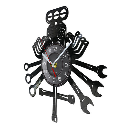 Phonograph Record Wall Clock Car Maintenance Decoration Personalized Wall Clock Wall Clock Wall Clock Hanging Decoration