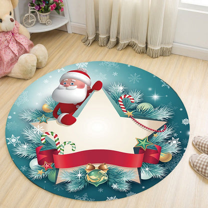 Round Plush Living Room Carpet | Soft Floor Rug