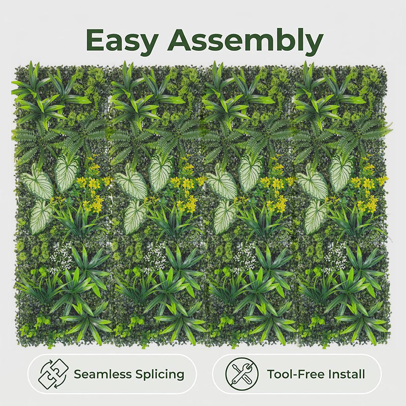 40×120cm Artificial Green Wall Panel – Faux Plant Grass Mat for Door, Background Wall, Party &amp; Home Decor