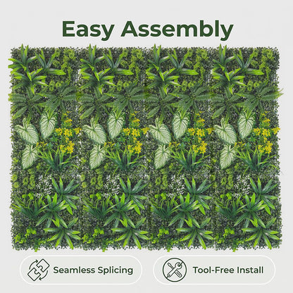 40×120cm Artificial Green Wall Panel – Faux Plant Grass Mat for Door, Background Wall, Party &amp; Home Decor