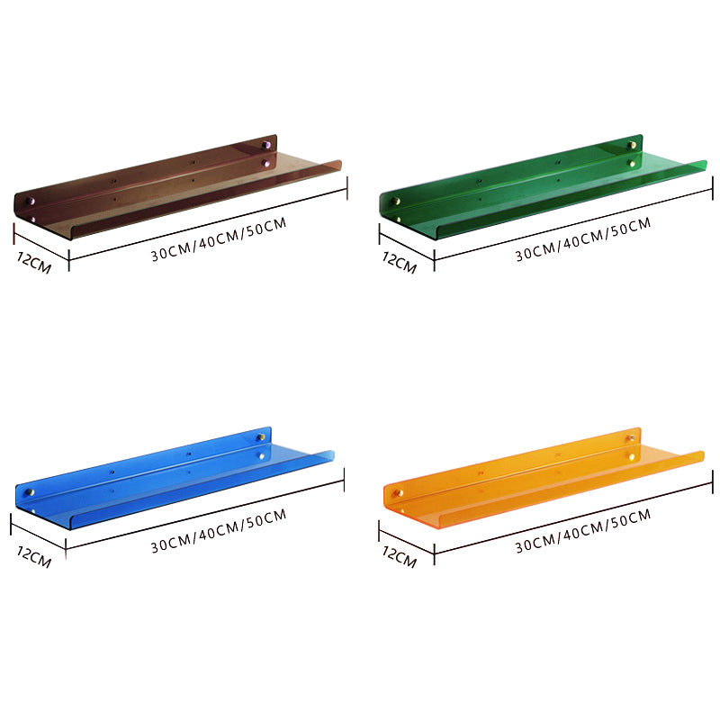 Acrylic wall-mounted shelf organizer
