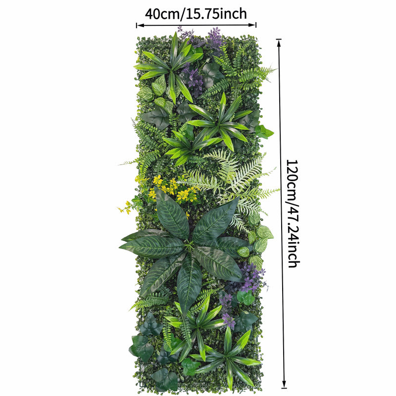 40x120cm artificial green wall panel faux plant grass mat