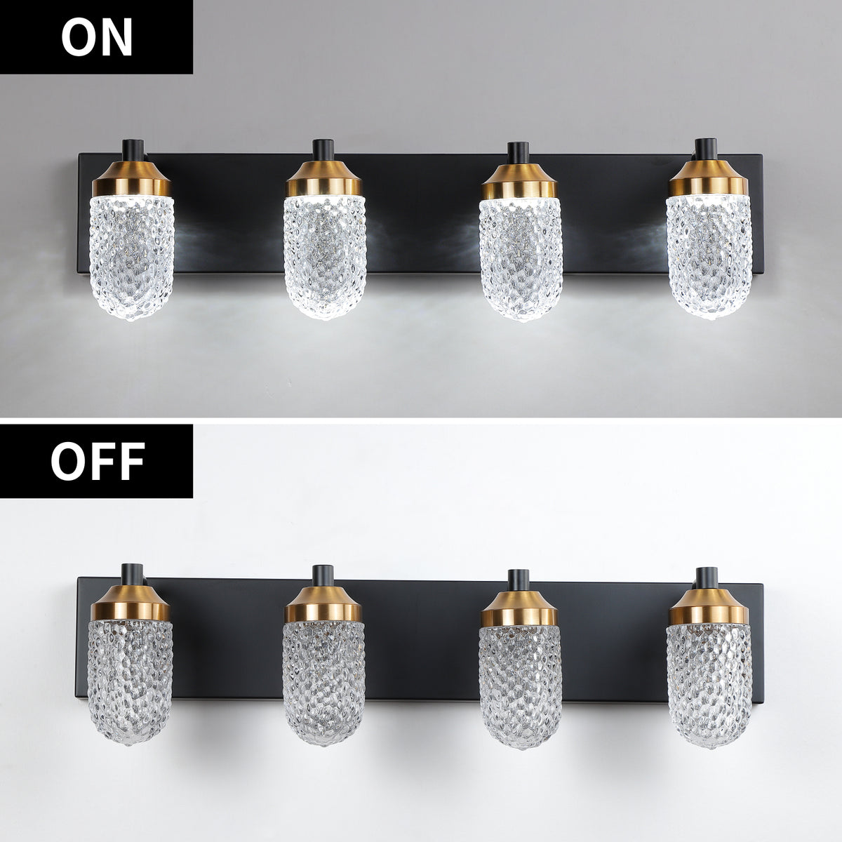 4-Bulb LED Vanity Light for Bathroom
