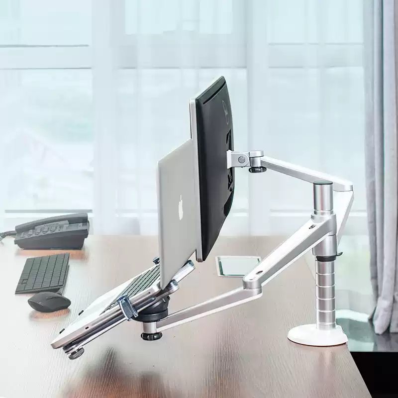 Adjustable dual-screen monitor arm
