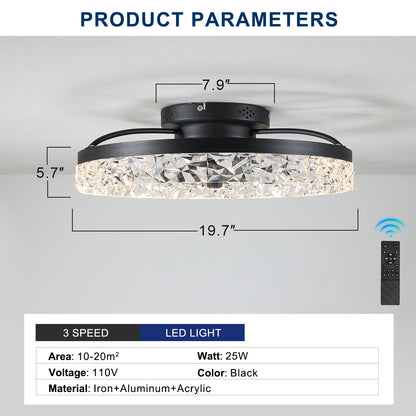 Dimmable LED Ceiling Fan with Lights