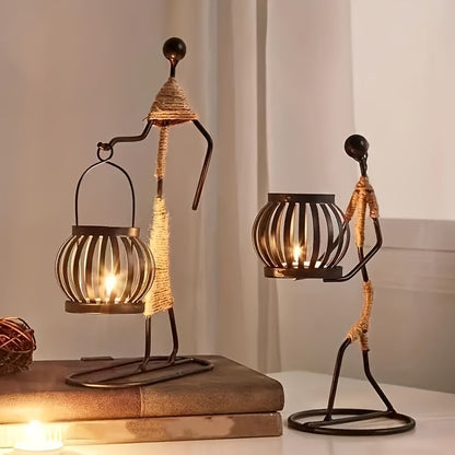 Wrought iron candle holder for home décor