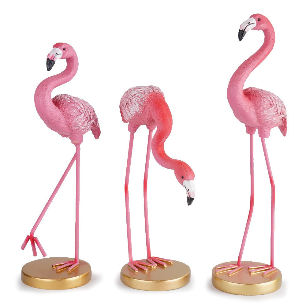 Minimalist flamingo resin home décor