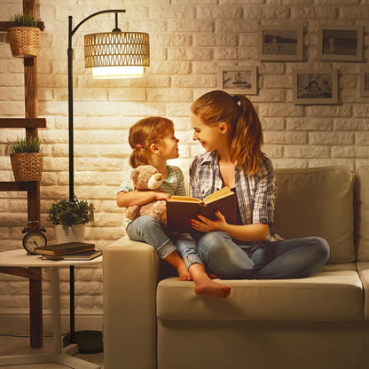 Modern Arc Floor Lamp with Dimmable LED Bulb