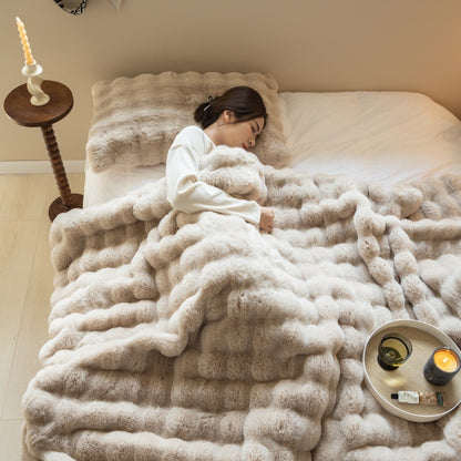 Double sided thickened office nap blanket sofa cover blanket
