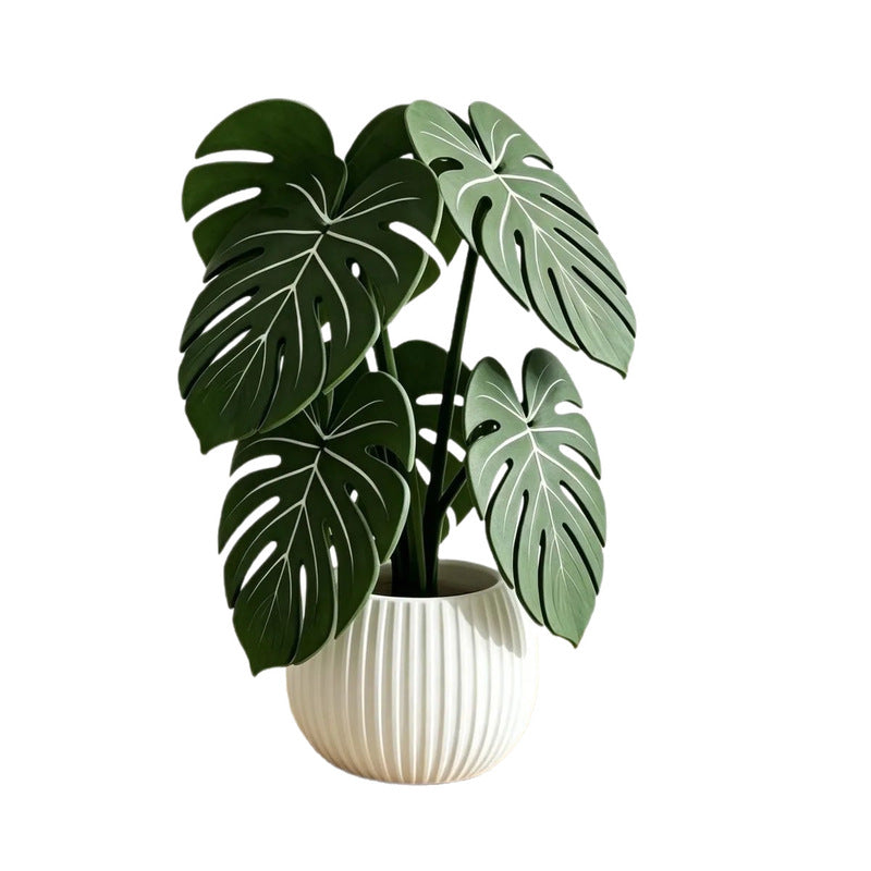 Monstera leaf 3D printed coasters for table décor