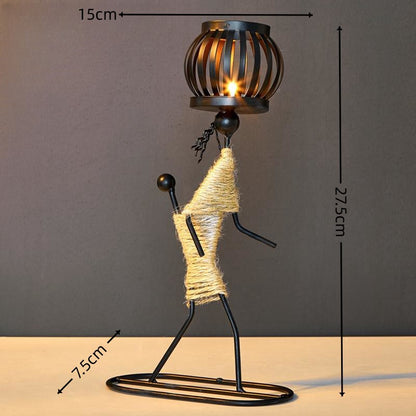 Wrought Iron Candle Holder for Home Décor