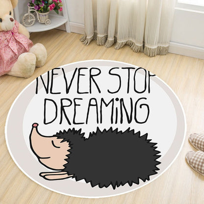 Round Plush Living Room Carpet | Soft Floor Rug