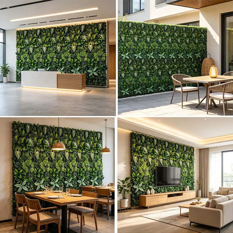 40×120cm Artificial Green Wall Panel – Faux Plant Grass Mat for Door, Background Wall, Party &amp; Home Decor
