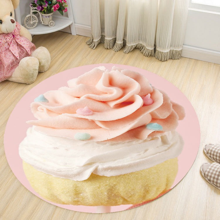 Round Plush Living Room Carpet | Soft Floor Rug