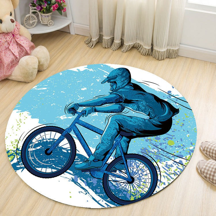 Round Plush Living Room Carpet | Soft Floor Rug