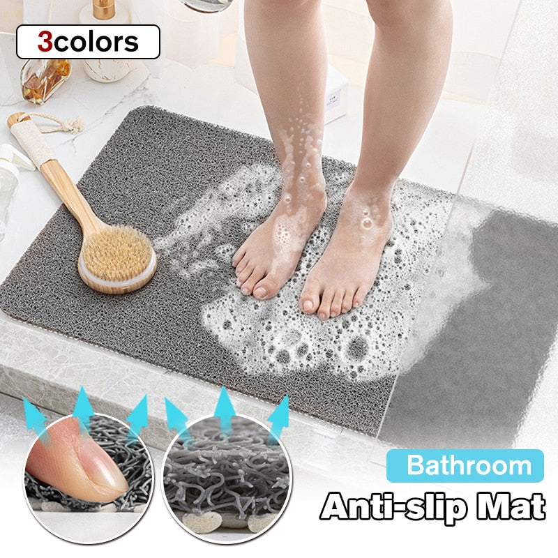 Microfiber non-slip bath mat for bathroom