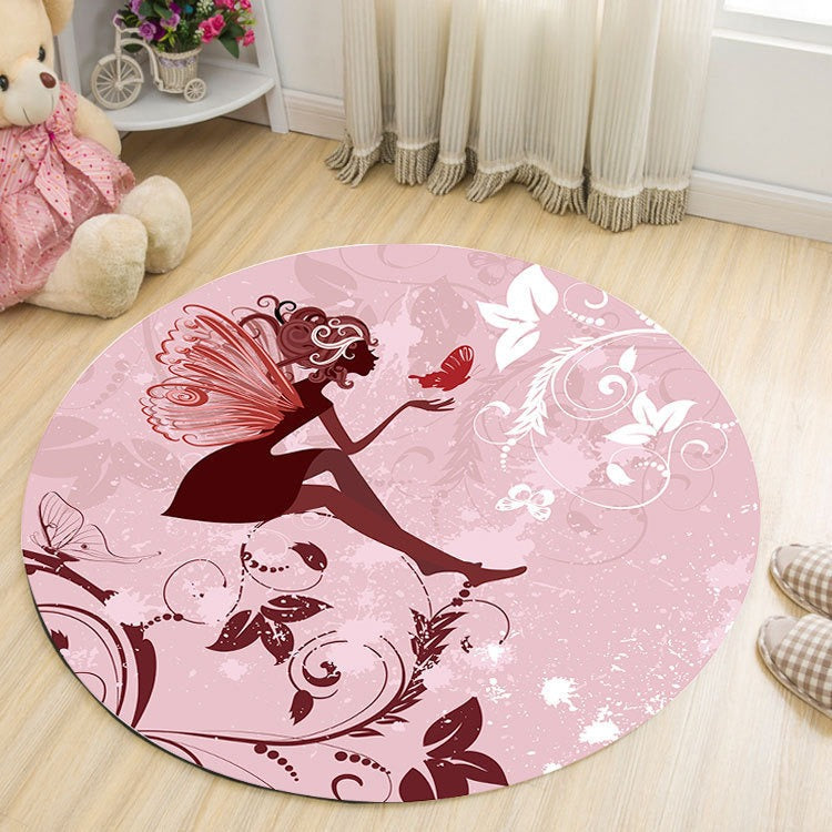 Round Plush Living Room Carpet | Soft Floor Rug