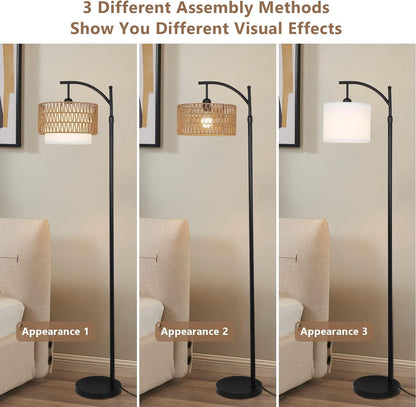 Modern Arc Floor Lamp with Dimmable LED Bulb