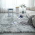 Grey tie-dye plush carpet for living room or bedroom